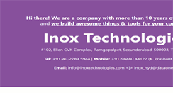 Desktop Screenshot of inoxtechnologies.com